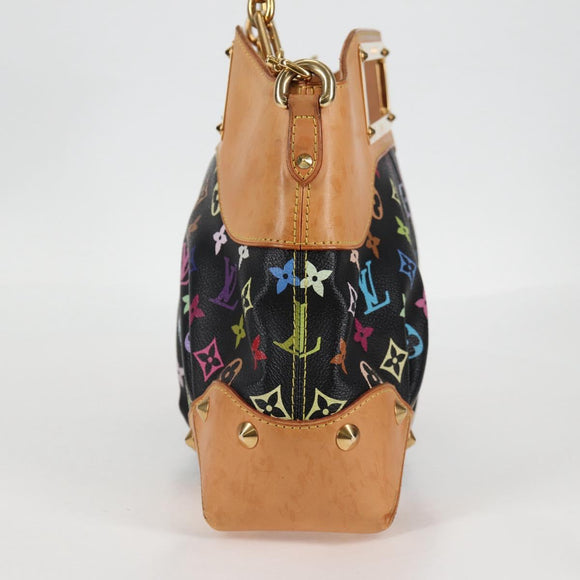 LOUIS VUITTON Monogram Multicolor Judy MM Bag 2Way Black M40256 LV Auth 128862V