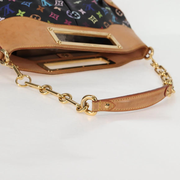 LOUIS VUITTON Monogram Multicolor Judy MM Bag 2Way Black M40256 LV Auth 128862V