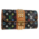 LOUIS VUITTON Multicolor Pochette Courtney Clutch Bag Black M45640 Auth 128863V-1