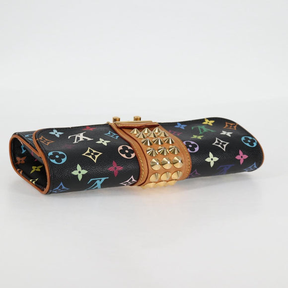 LOUIS VUITTON Multicolor Pochette Courtney Clutch Bag Black M45640 Auth 128863V