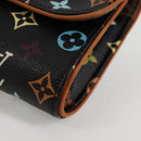 LOUIS VUITTON Multicolor Pochette Courtney Clutch Bag Black M45640 Auth 128863V-14