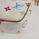 LOUIS VUITTON Multicolor Pochette Accessoires Pouch White M92649 Auth 128866V-11