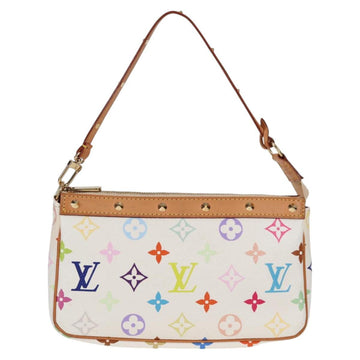 LOUIS VUITTON Multicolor Pochette Accessoires Pouch White M92649 Auth 128866V - 0