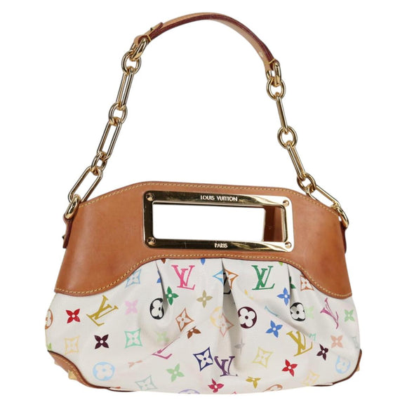 LOUIS VUITTON Monogram Multicolor Judy PM Shoulder Bag White M40257 Auth 128867V