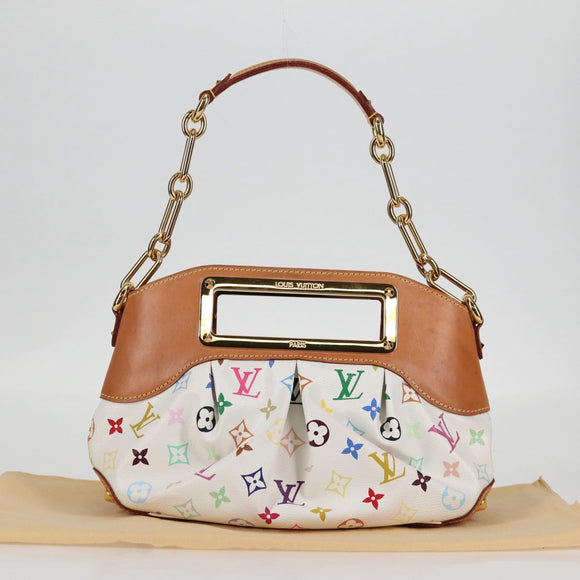 LOUIS VUITTON Monogram Multicolor Judy PM Shoulder Bag White M40257 Auth 128867V