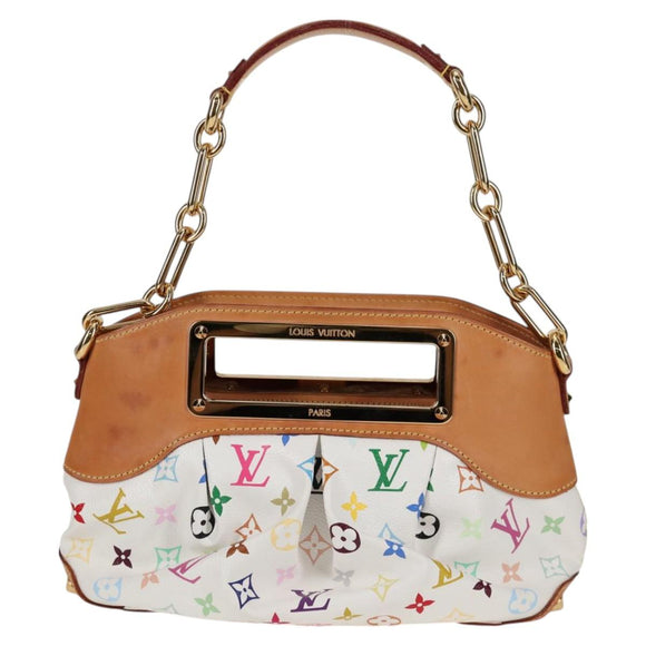 LOUIS VUITTON Monogram Multicolor Judy PM Shoulder Bag White M40257 Auth 128867V