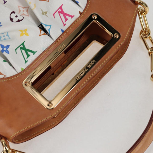 LOUIS VUITTON Monogram Multicolor Judy PM Shoulder Bag White M40257 Auth 128867V