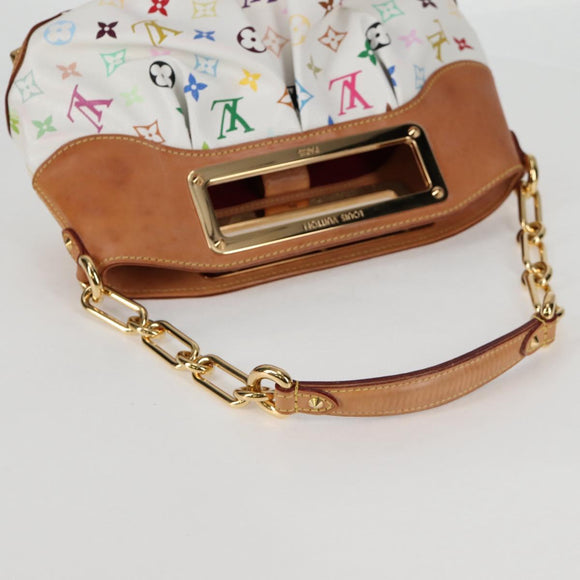 LOUIS VUITTON Monogram Multicolor Judy PM Shoulder Bag White M40257 Auth 128867V