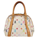 LOUIS VUITTON Monogram Multicolor Priscilla Hand Bag White M40096 Auth 128869V-2