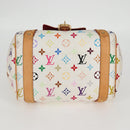 LOUIS VUITTON Monogram Multicolor Priscilla Hand Bag White M40096 Auth 128869V-5