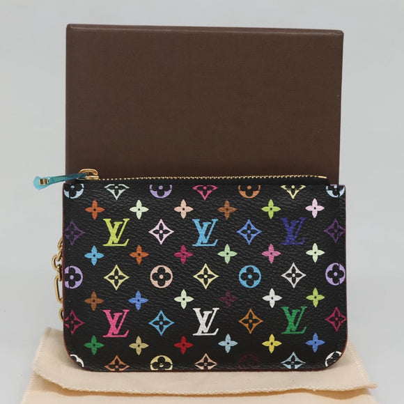 LOUIS VUITTON Monogram Pochette Cles NM Coin Purse Black M60279 Auth 128878SAV