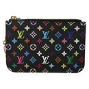 LOUIS VUITTON Monogram Pochette Cles NM Coin Purse Black M60279 Auth 128878SAV-13