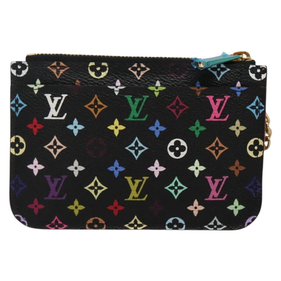 LOUIS VUITTON Monogram Pochette Cles NM Coin Purse Black M60279 Auth 128878SAV
