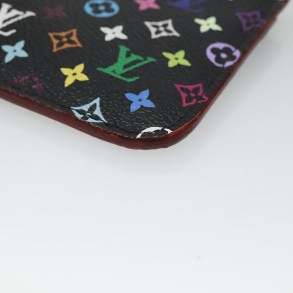 LOUIS VUITTON Monogram Pochette Cles NM Coin Purse Black M60279 Auth 128878SAV