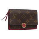 LOUIS VUITTON Monogram Portefeuille Flor Compact Wallet Fuchsia M64588 LV 128881-1