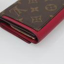 LOUIS VUITTON Monogram Portefeuille Flor Compact Wallet Fuchsia M64588 LV 128881-16