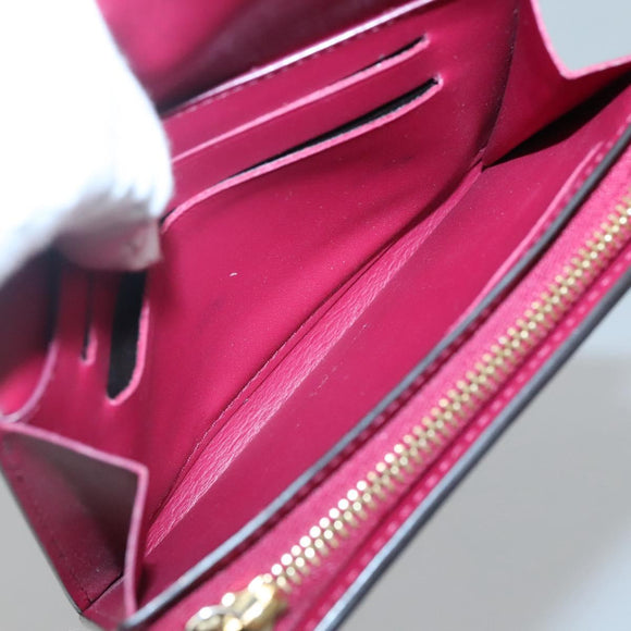 LOUIS VUITTON Monogram Portefeuille Flor Compact Wallet Fuchsia M64588 LV 128881