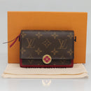LOUIS VUITTON Monogram Portefeuille Flor Compact Wallet Fuchsia M64588 LV 128881-12