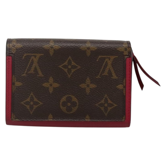 LOUIS VUITTON Monogram Portefeuille Flor Compact Wallet Fuchsia M64588 LV 128881