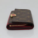LOUIS VUITTON Monogram Portefeuille Flor Compact Wallet Fuchsia M64588 LV 128881-3