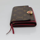 LOUIS VUITTON Monogram Portefeuille Flor Compact Wallet Fuchsia M64588 LV 128881-4