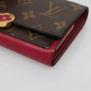 LOUIS VUITTON Monogram Portefeuille Flor Compact Wallet Fuchsia M64588 LV 128881-7
