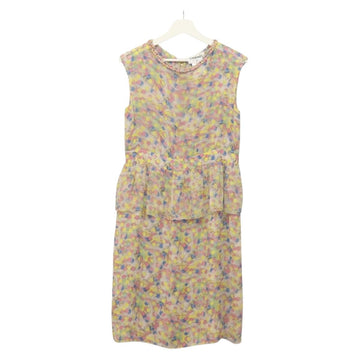 CHANEL Sleeveless Dress Silk Pink CC Auth 128883M