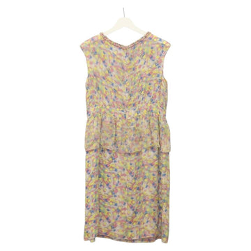 CHANEL Sleeveless Dress Silk Pink CC Auth 128883M - 0