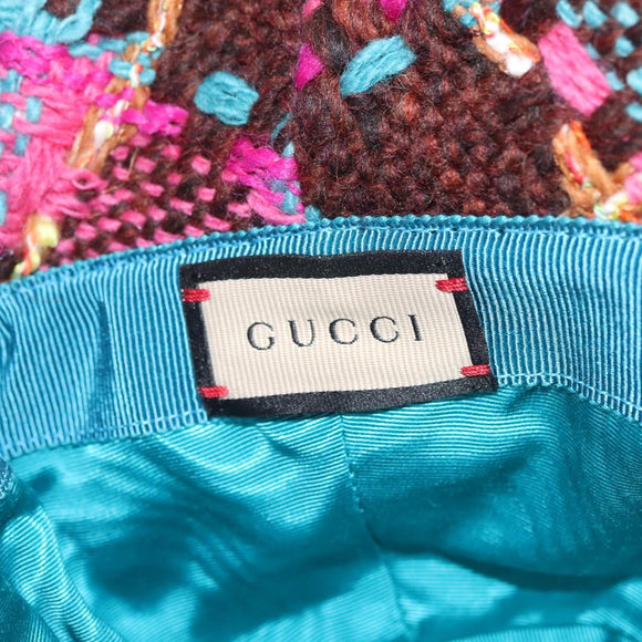 GUCCI GG Marmont Bucket Hat L Pink 728469 Auth 128886