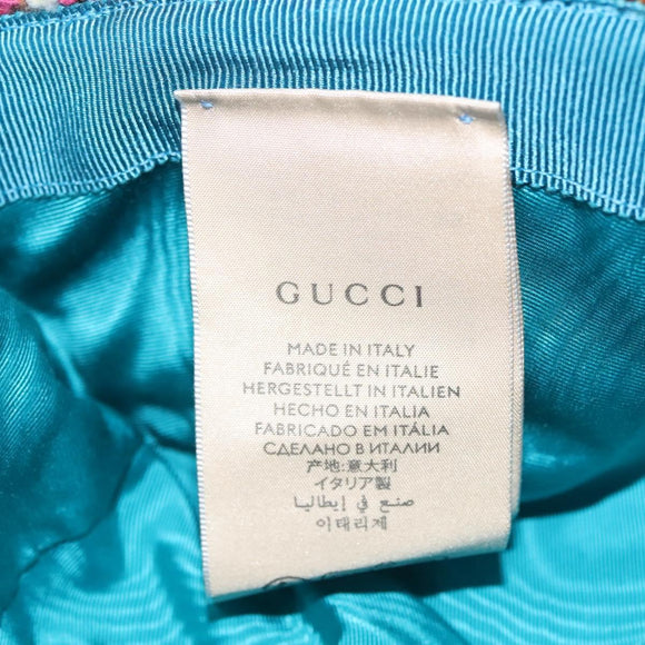 GUCCI GG Marmont Bucket Hat L Pink 728469 Auth 128886