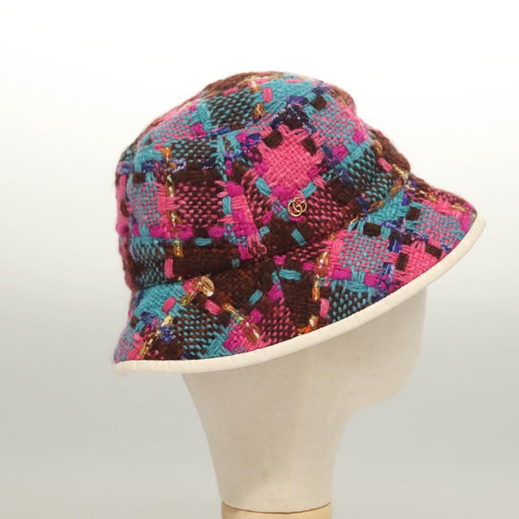 GUCCI GG Marmont Bucket Hat L Pink 728469 Auth 128886