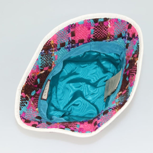 GUCCI GG Marmont Bucket Hat L Pink 728469 Auth 128886