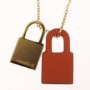 HERMES Orchestral PM Necklace metal Orange Auth 128890M-9