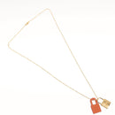 HERMES Orchestral PM Necklace metal Orange Auth 128890M-2