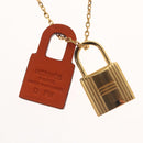HERMES Orchestral PM Necklace metal Orange Auth 128890M-3