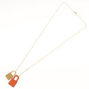 HERMES Orchestral PM Necklace metal Orange Auth 128890M-13
