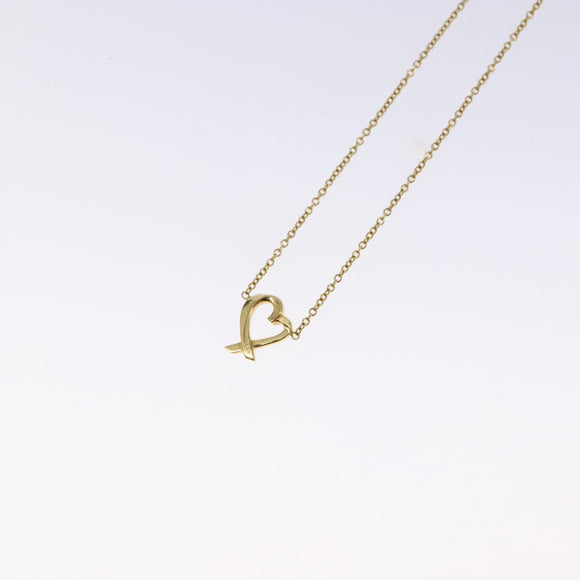TIFFANY&Co. Loving heart Necklace 18K gold 750 Gold Auth 128893M