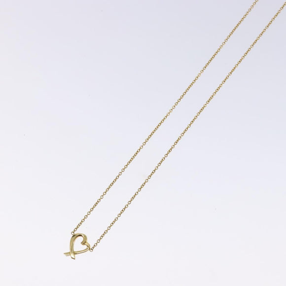 TIFFANY&Co. Loving heart Necklace 18K gold 750 Gold Auth 128893M