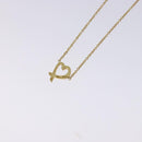 TIFFANY&Co. Loving heart Necklace 18K gold 750 Gold Auth 128893M-9