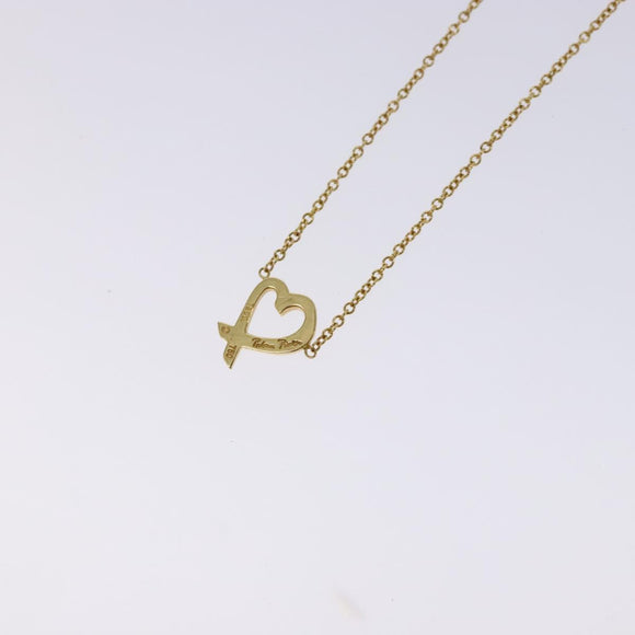 TIFFANY&Co. Loving heart Necklace 18K gold 750 Gold Auth 128893M