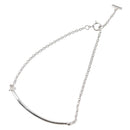 TIFFANY&Co. T Smile White Gold Bracelet K18 Gold 750 Silver Auth 128894M-3