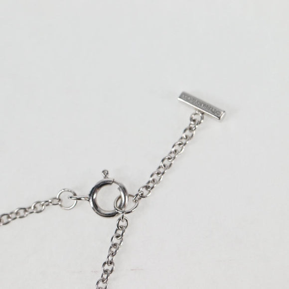 TIFFANY&Co. T Smile White Gold Bracelet K18 Gold 750 Silver Auth 128894M