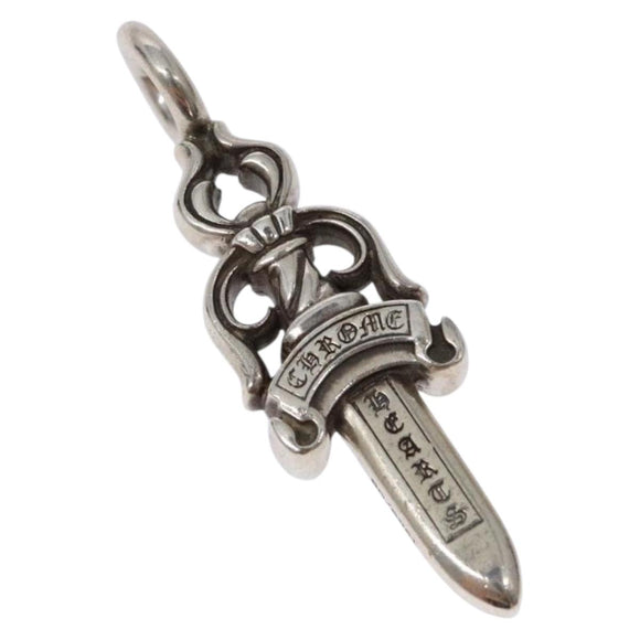 Chrome Hearts Double Dagger Pendant Top Ag925 Silver Auth 128897M