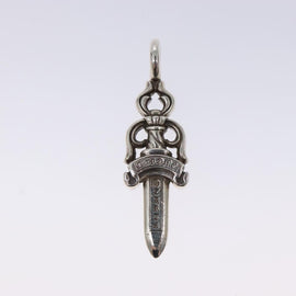 Chrome Hearts Double Dagger Pendant Top Ag925 Silver Auth 128897M - 0