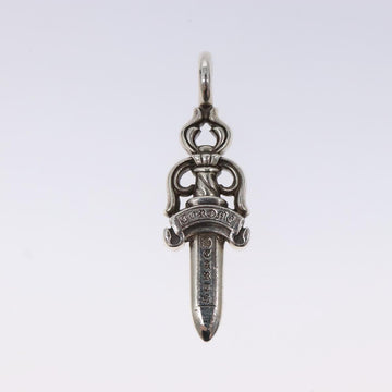 Chrome Hearts Double Dagger Pendant Top Ag925 Silver Auth 128897M - 0