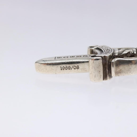 Chrome Hearts Double Dagger Pendant Top Ag925 Silver Auth 128897M