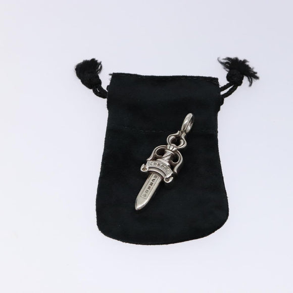 Chrome Hearts Double Dagger Pendant Top Ag925 Silver Auth 128897M