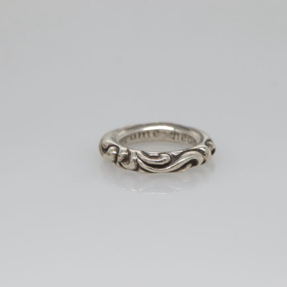 Chrome Hearts Scroll Band Ring Ag925 Silver Auth 128899M