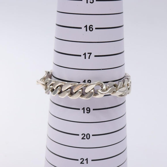 HERMES Boulevard MM Bracelet Ag925 Silver Auth 128907M