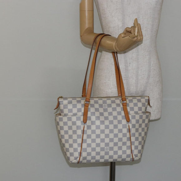 LOUIS VUITTON Damier Azur Totally PM Tote Bag N41280 LV Auth 128912A